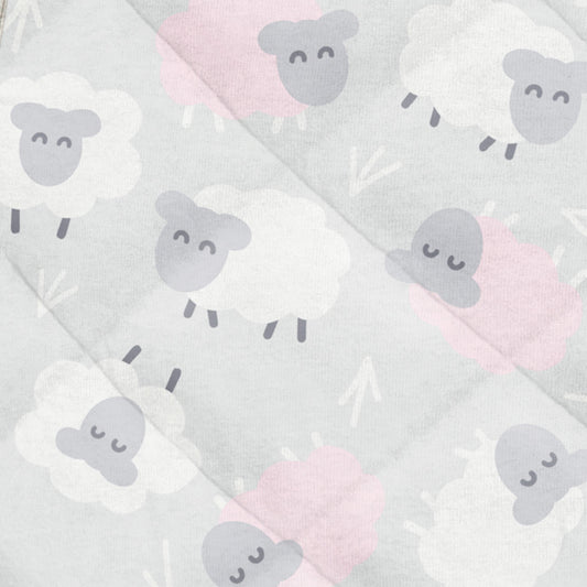 Sleep Bag 2.5 TOG Organic Cotton/Merino Wool Rose Sheep