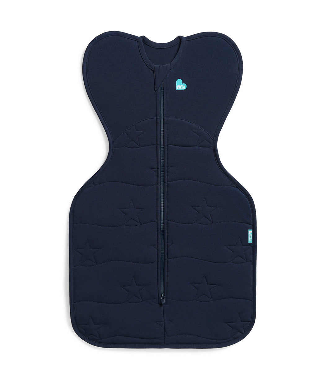 Swaddle Up Starter Bundle | 1.5 | 2.5 | 3.5 TOG | Marine Twinkle Embroidery | Storm Blue Pebbles | Marine Quilted Star