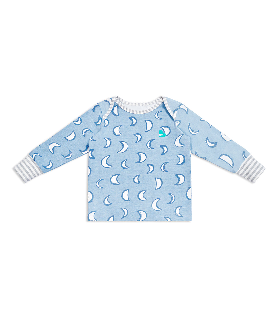 Kinder Langarm Pyjama-Set Finsternis Blau