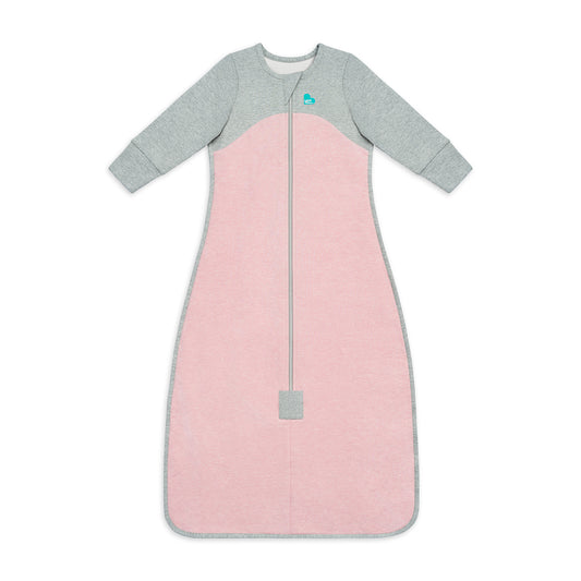 Saco de dormir manga larga 1.0 TOG algodón orgánico Rosa