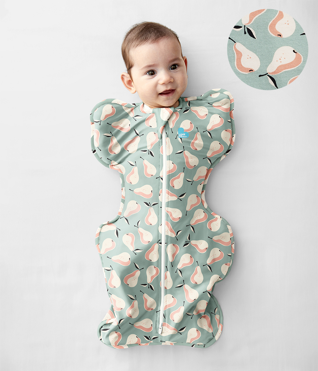 Swaddle Up™ Pucksack Original Birnenmuster Olive