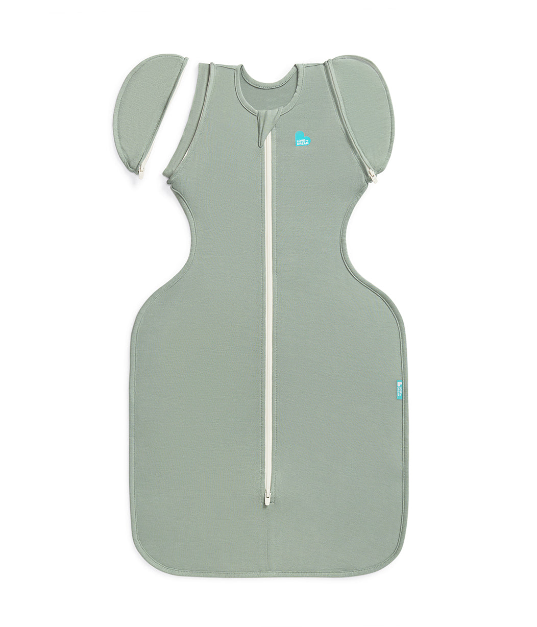 Swaddle Up™ 2-in-1 Übergangspucksack 1.0 TOG Viskose aus Bambus Tiefes Oliv