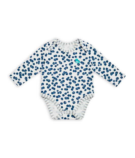 Body Manga Larga Denim Algodón Arándanos