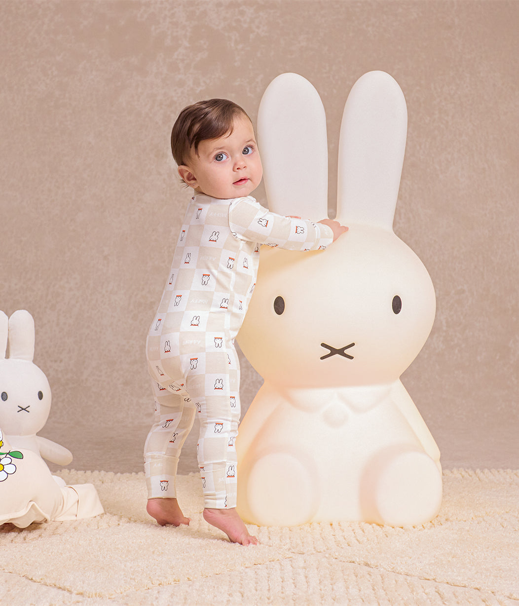 Pelele de algodón Abedul Miffy a cuadros