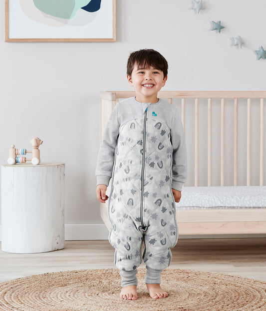Traje de dormir 2.5 TOG Algodón orgánico/Lana Merino Gris Nubes