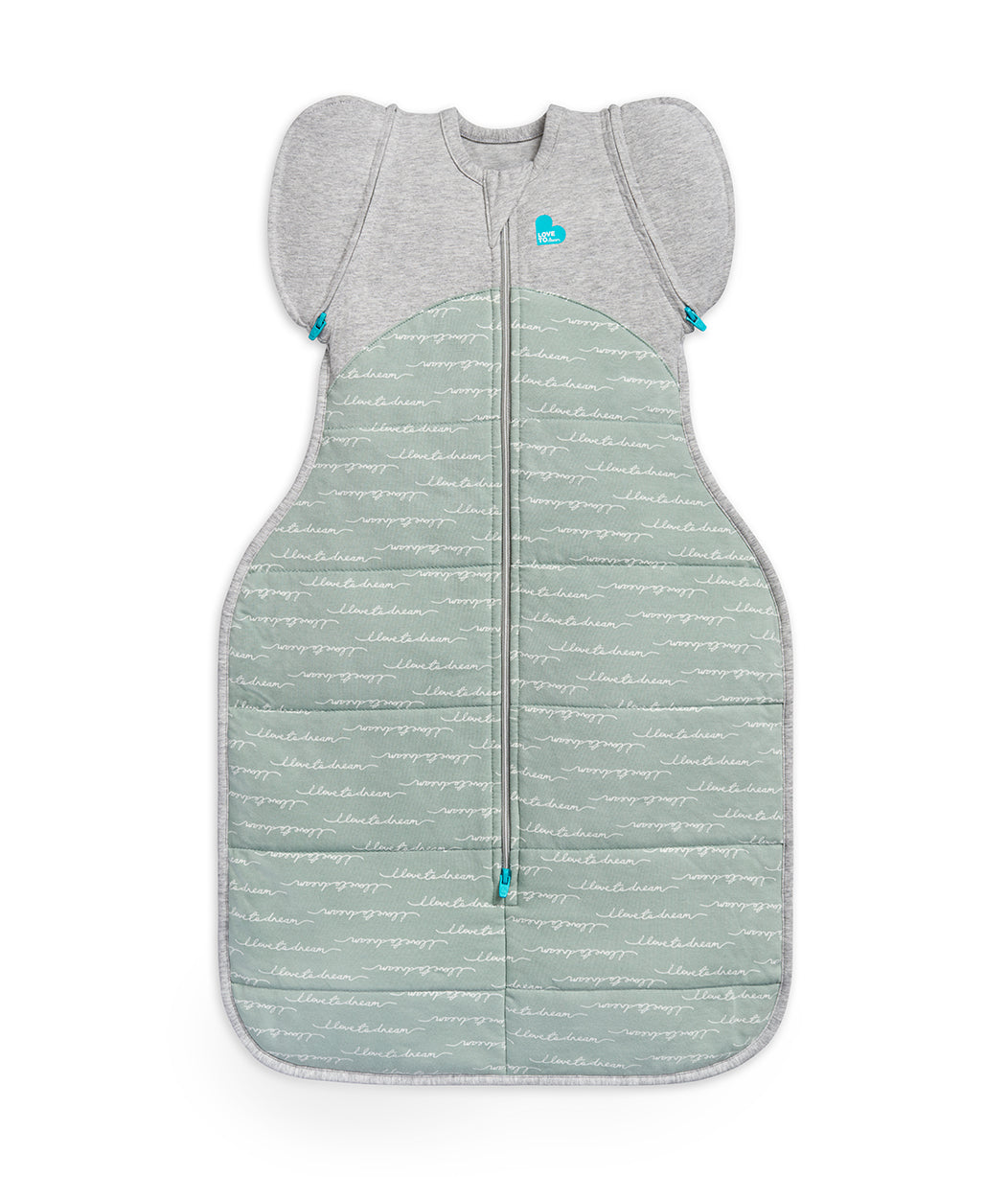 Swaddle Up™ Übergangspucksack Kühl (16-20°C) Oliv Träumer Gesteppte Baumwolle