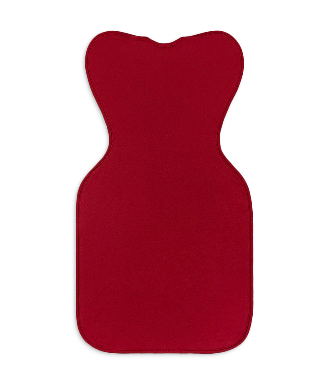 Swaddle Up™ Pucksack 1.5 TOG Baumwollfleece Bordeauxrot Gestickte Herzen