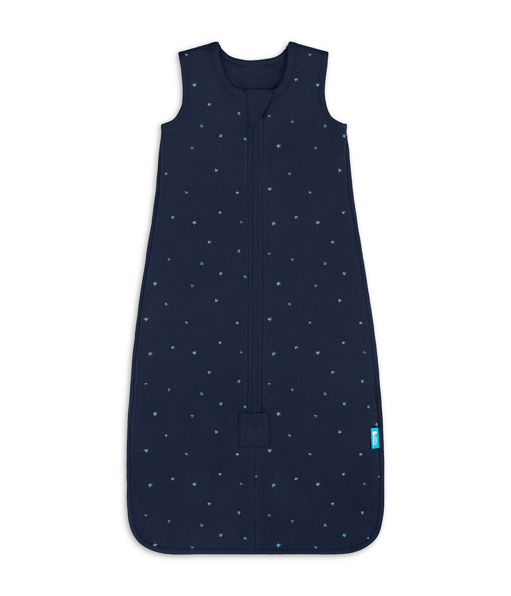 Saco de dormir sin mangas 1.5 TOG Forro polar de algodón Azul marino Estrella brillante bordada