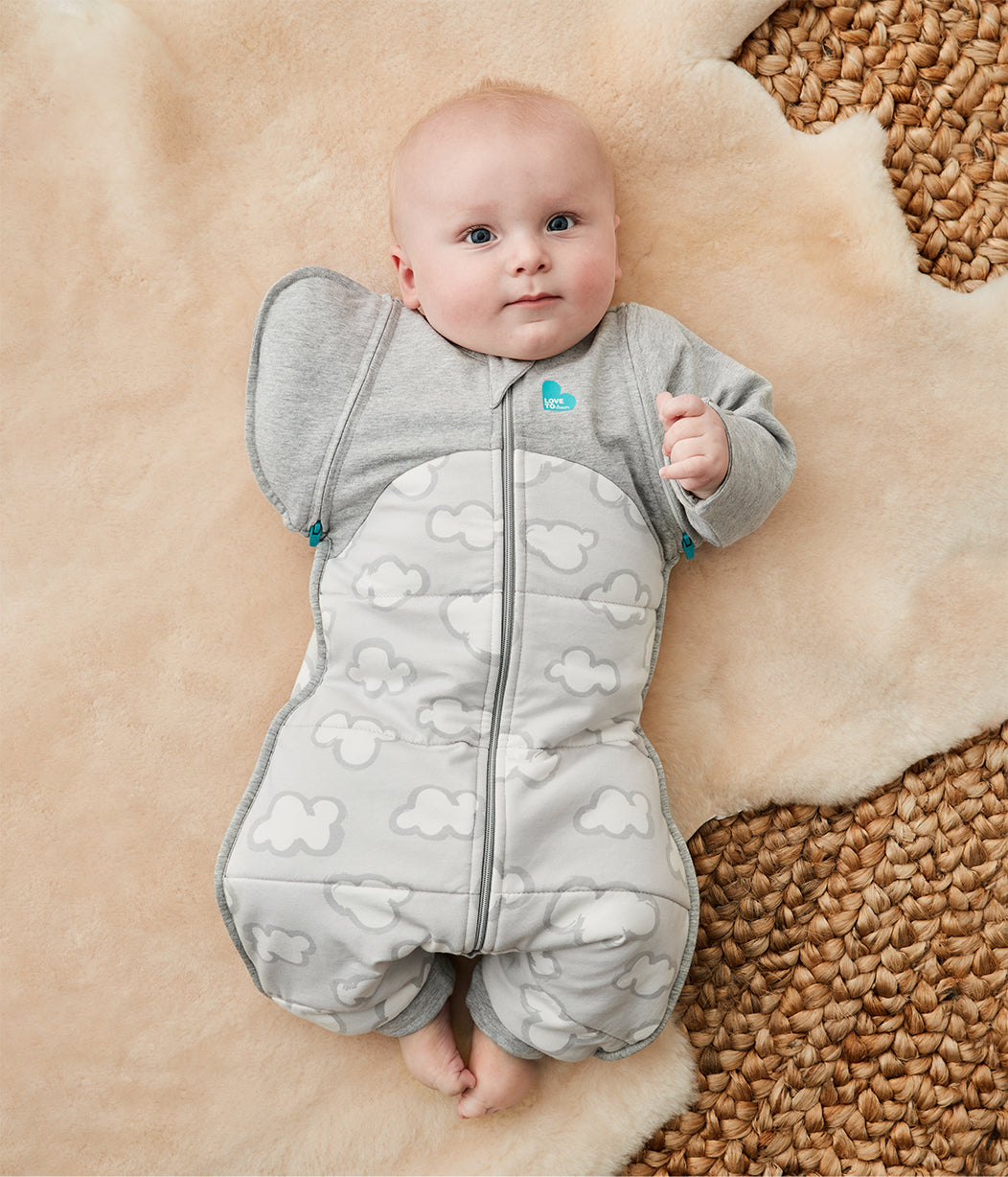 Swaddle Up™ Übergangsanzug Kühl (16-20°C) Grau Tagtraum Gesteppte Baumwolle