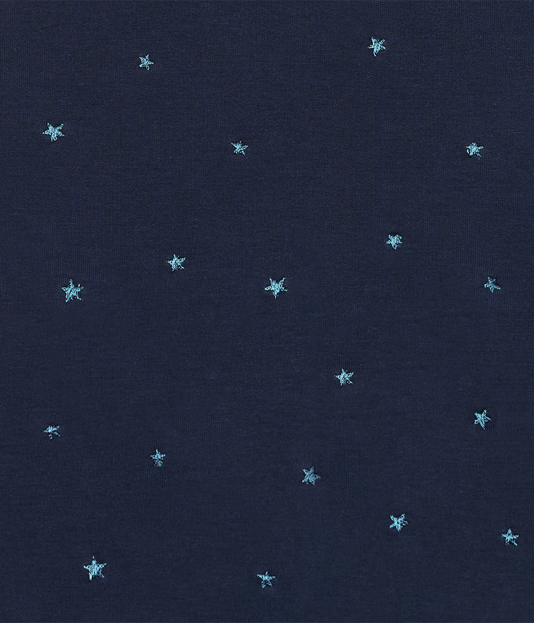 Saco de dormir sin mangas 1.5 TOG Forro polar de algodón Azul marino Estrella brillante bordada