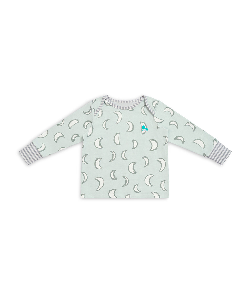 Kinder Langarm Pyjama-Set Oliv Eklipse Baumwolle