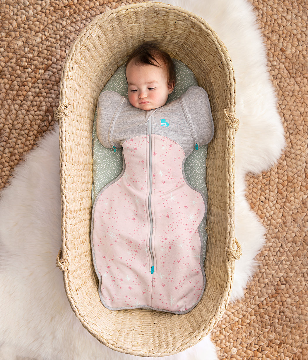 Swaddle Up™ Übergangspucksack Alle Jahreszeiten Nordstern Rosa