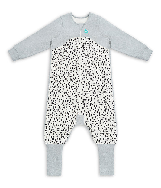 Sleep Suit Long Sleeve 1.5 TOG Organic Cotton White Animal