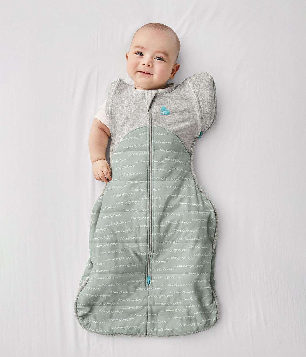 Swaddle Up™ Übergangspucksack Kühl (16-20°C) Oliv Träumer Gesteppte Baumwolle