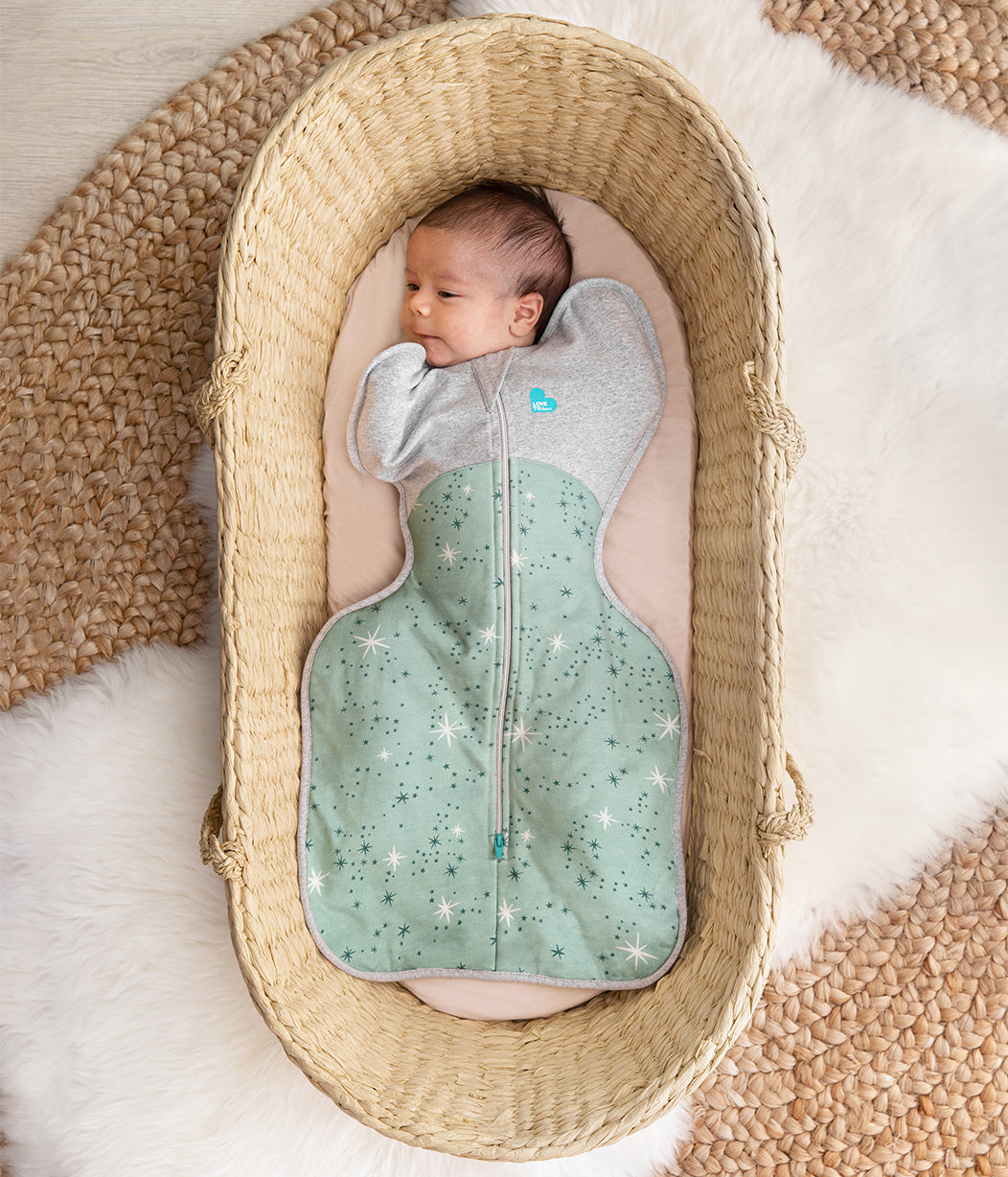 Swaddle Up™ Pucksack Mild (18-24°C) Oliv Nordstern Baumwollfleece