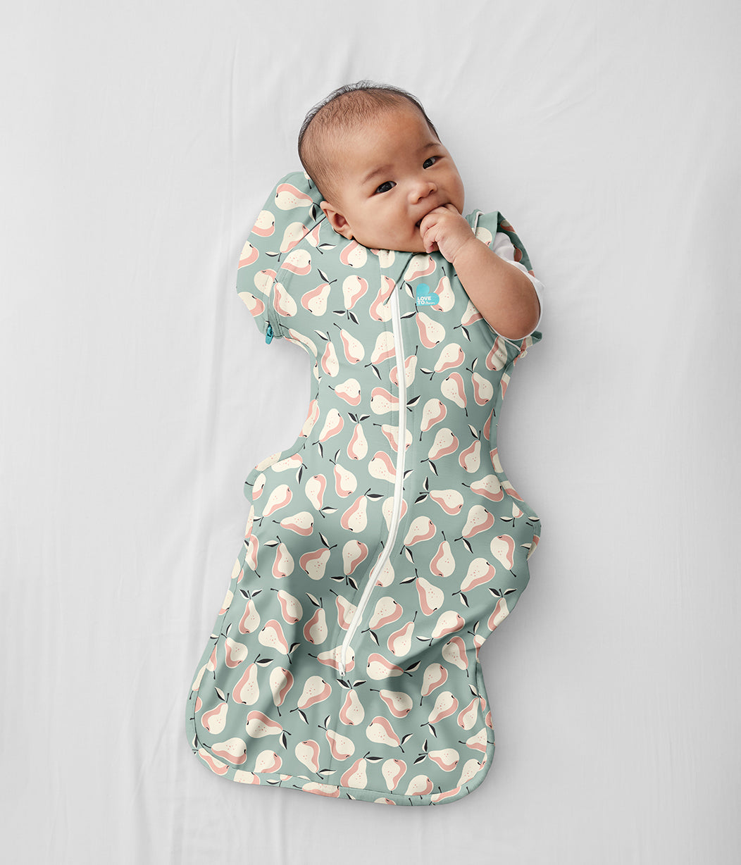 Swaddle Up™ Übergangspucksack Gemäßigt (20-24°C) Oliv Birnenmuster Baumwolle