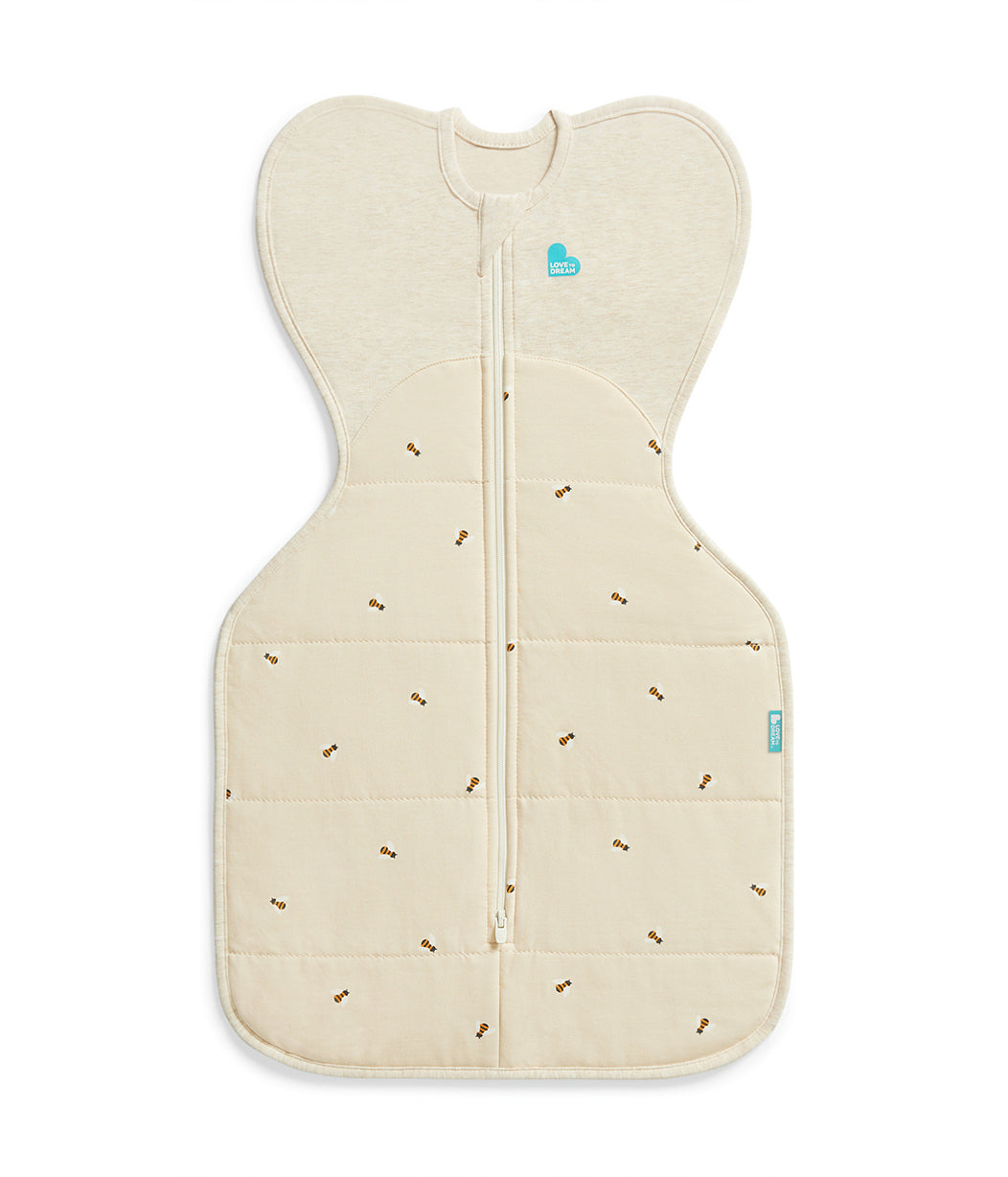 Swaddle Up™ Saco de arrullo 2.5 TOG Algodón acolchado Natural jaspeado Abejas