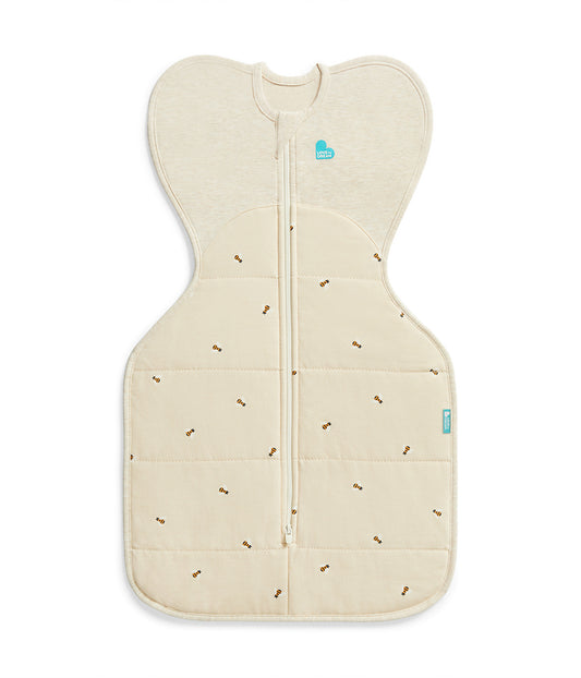 Swaddle Up™ Pucksack 2.5 TOG Gesteppte Baumwolle Naturmeliert Bienen