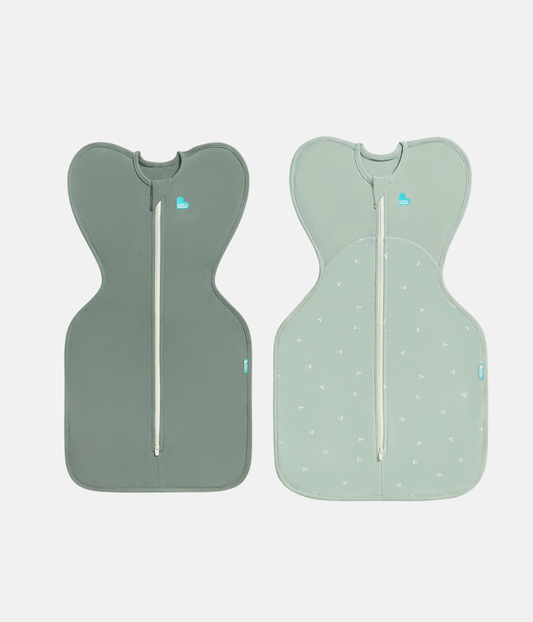 Swaddle Up Starter Set | 1,0 TOG | Blanco Nubes Conejitos | Blanco Soñador | Jaspeado Natural