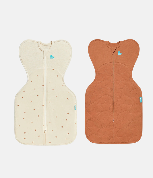 Swaddle Up Starter Set | 1,0 TOG | Blanco Nubes Conejitos | Blanco Soñador | Jaspeado Natural