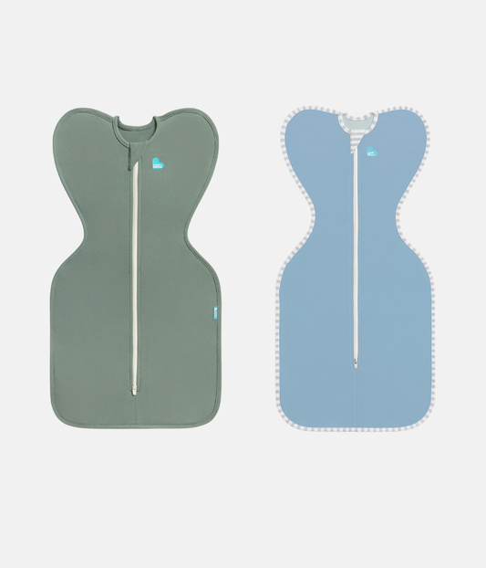 Swaddle Up Starter Set | 1,0 TOG | Blanco Nubes Conejitos | Blanco Soñador | Jaspeado Natural