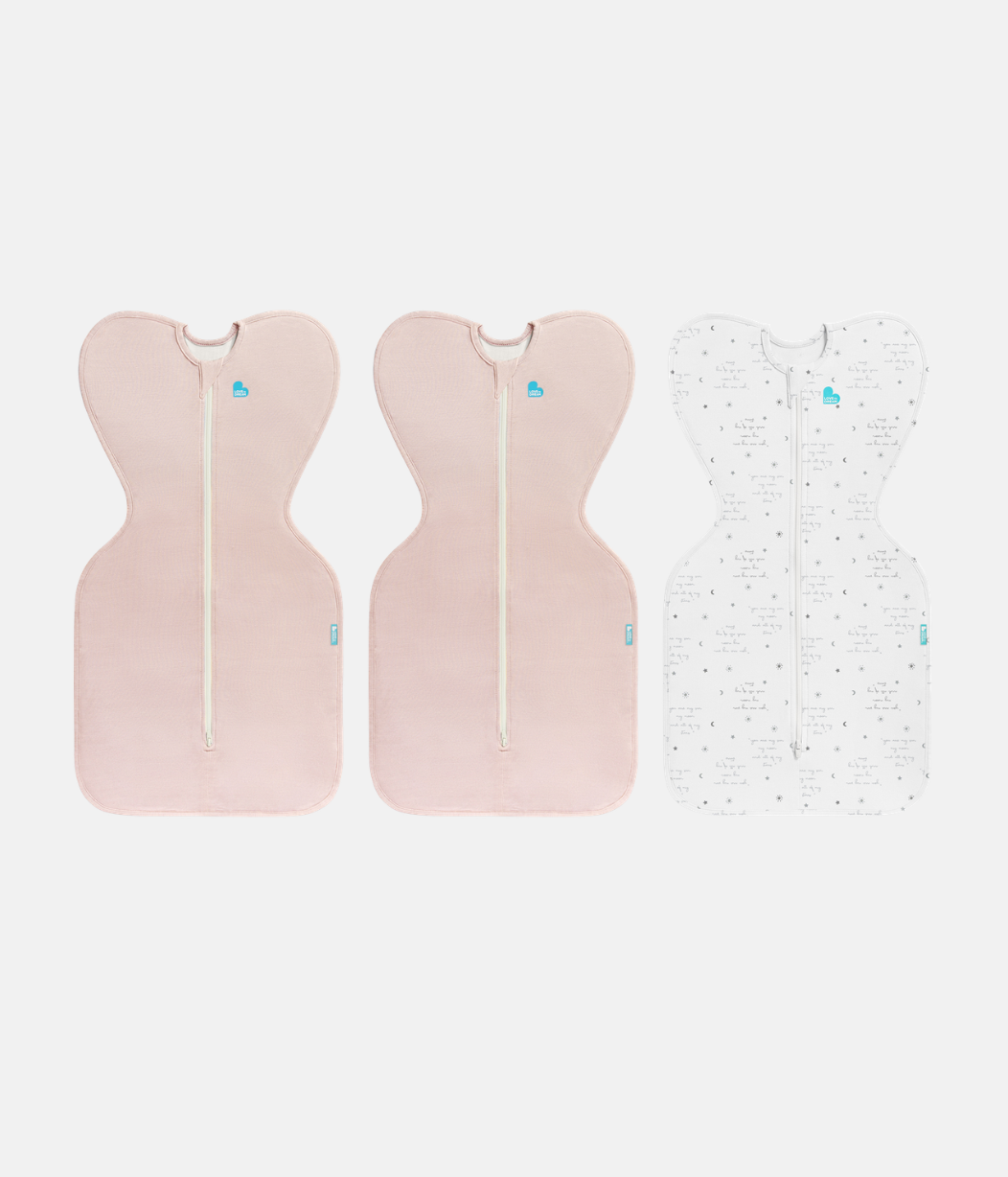 Swaddle Up Starter Bundle | 0,2 TOG | Zartrosa 2 | Weiss du bist mein