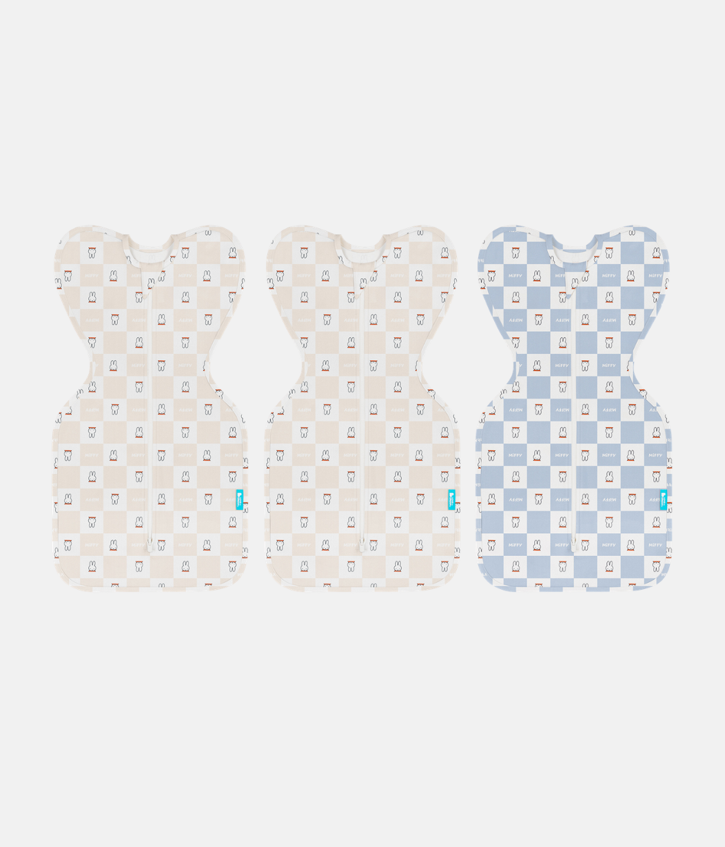 Miffy Swaddle Up Starter Bundle | 1.0 TOG | Birke 2 | Blau Miffy Checker