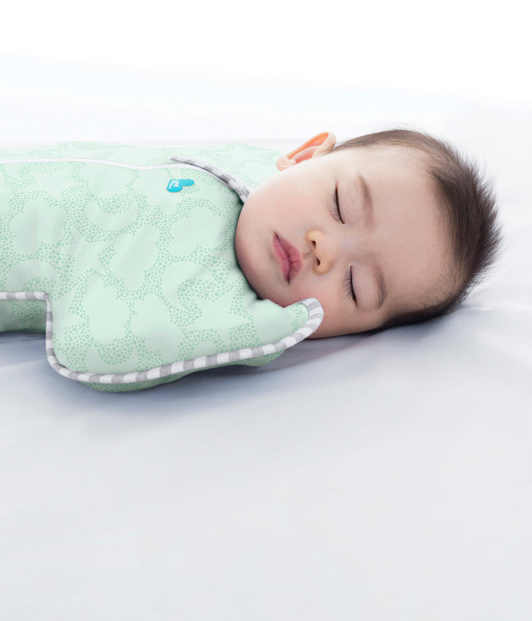 Swaddle Up™ Pucksack Bio-Baumwolle Mintgrün Himmlische Punkte