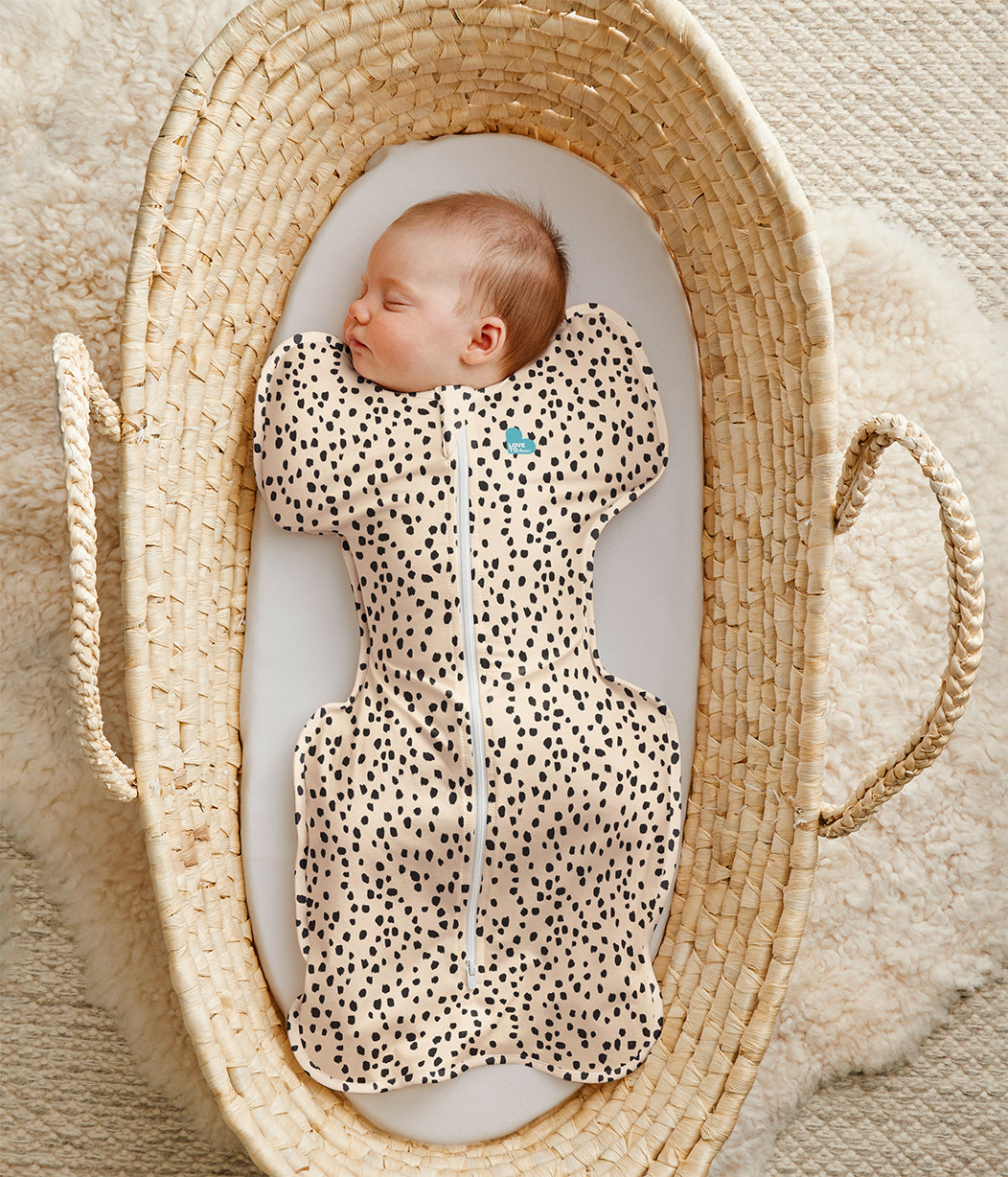 Swaddle Up™ Pucksack Original Tiermuster Beige