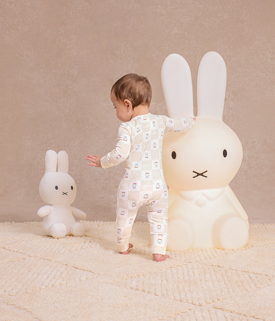 Pelele de algodón Abedul Miffy a cuadros