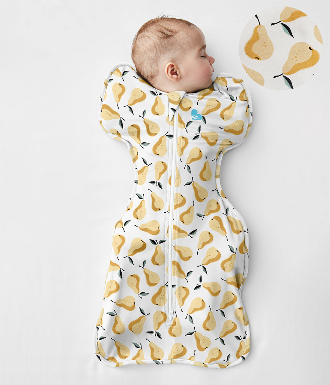 Swaddle Up™ Pucksack Original Birnenmuster Weiß