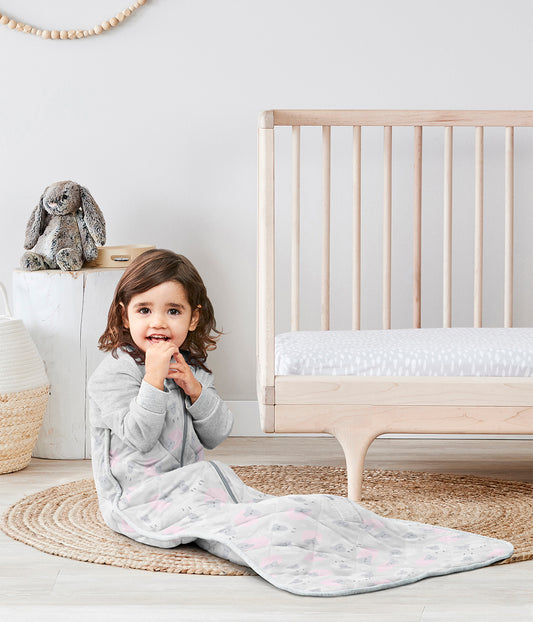 Sleep Bag 2.5 TOG Organic Cotton/Merino Wool Rose Sheep