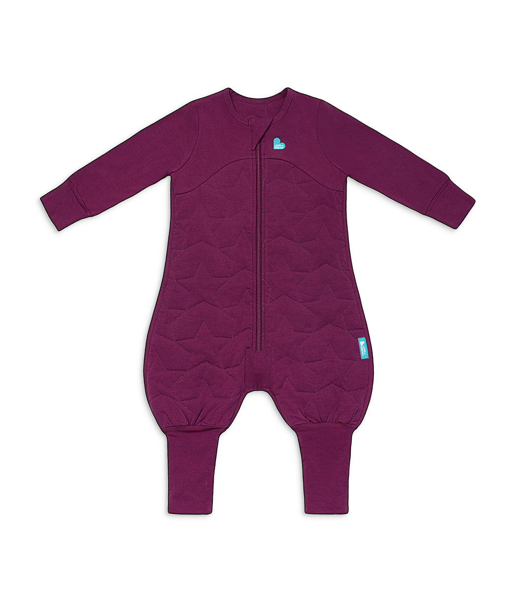 Schlafanzug Bundle | 1,5 | 2,5 TOG | Naturmeliert Zweige | Pflaume Gesteppter Stern