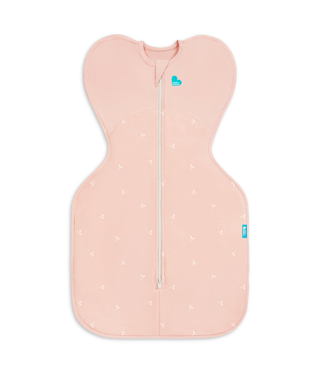 Swaddle Up™ Saco de arrullo 1.5 TOG Polar de algodón Rosa suave Ramitas