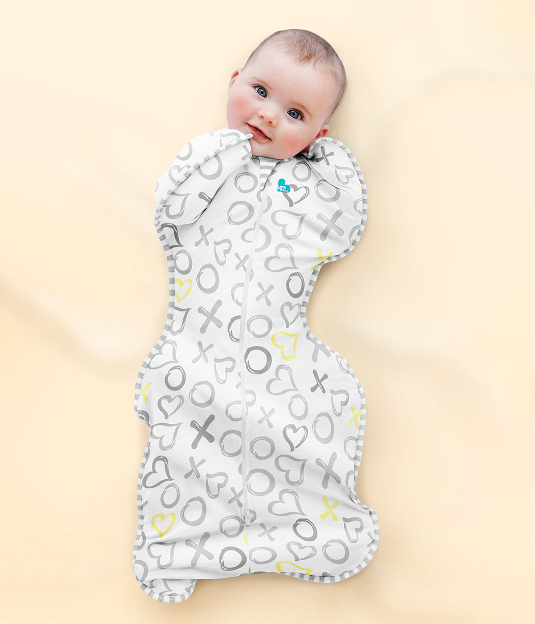 Swaddle Up™ Pucksack Leicht (24-27°C) Weiß Kisses Viskose aus Bambus