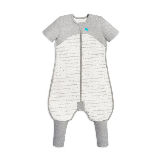 Sleep Suit Short Sleeve 1.0 TOG Organic Cotton White Dreamer