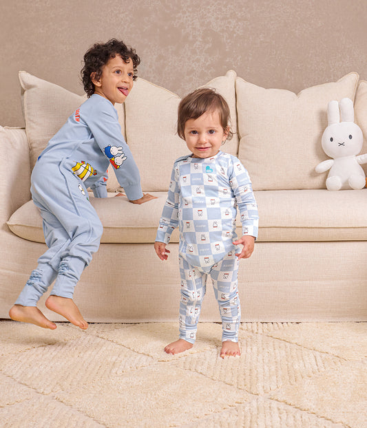 Romper Cotton Blue Miffy Checker