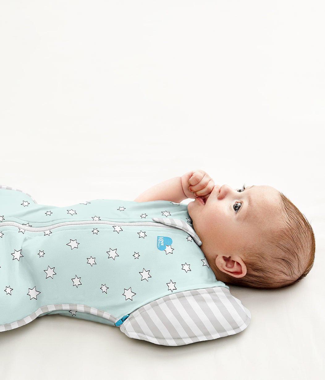 Swaddle Up™ Übergangspucksack Leicht (24-27°C) Mintgrün Superstar Viskose aus Bambus