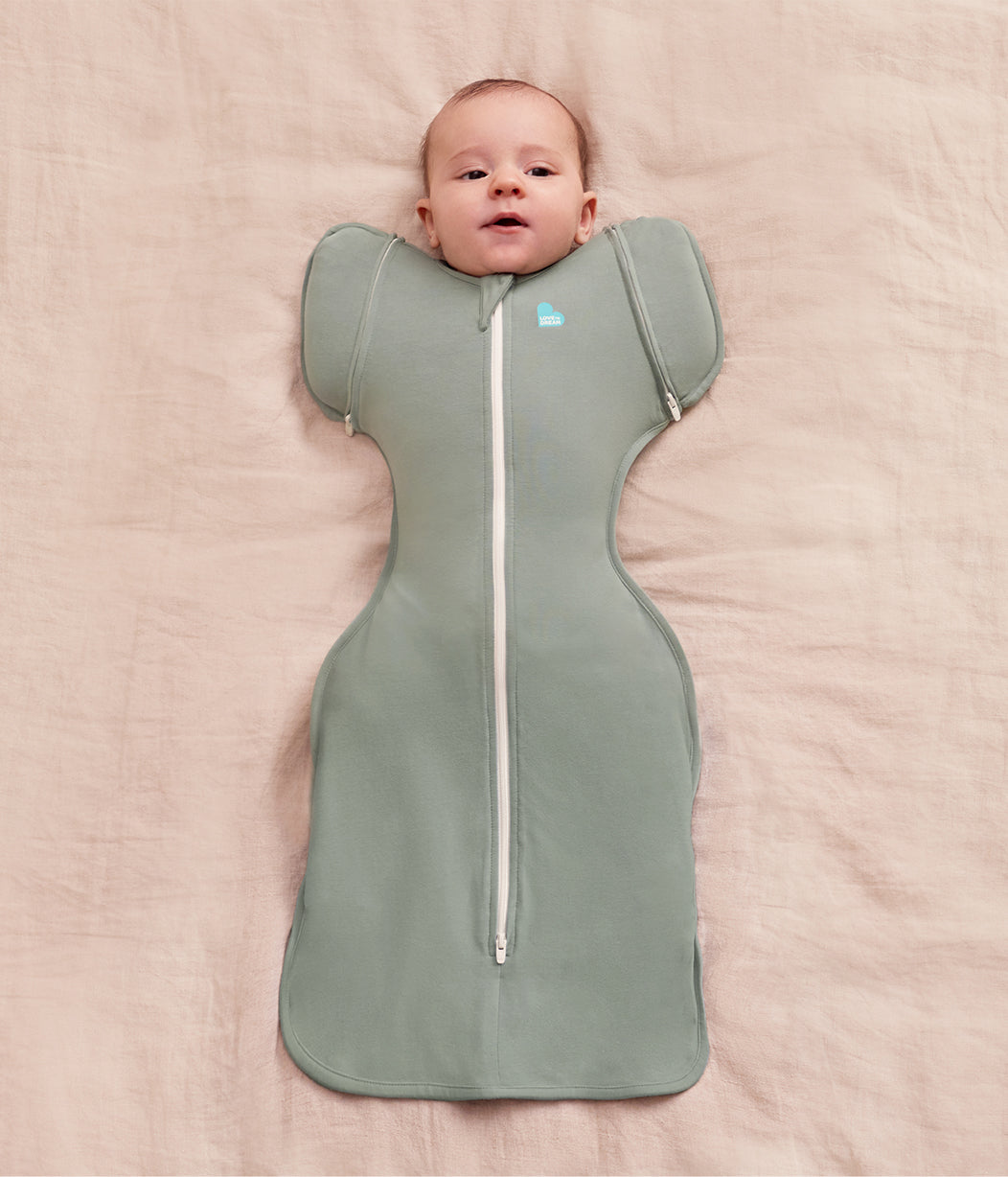 Swaddle Up™ 2-in-1 Übergangspucksack 1.0 TOG Viskose aus Bambus Tiefes Oliv
