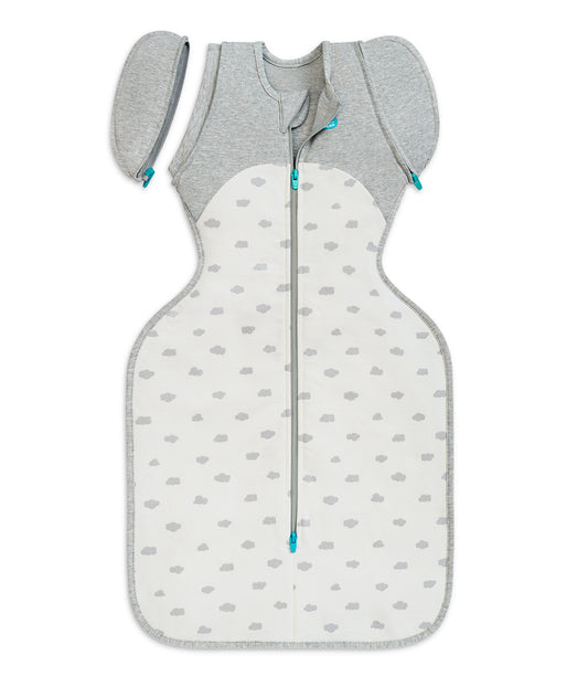 Swaddle Up™ Saco de Transición 1.5 TOG Algodón Fleece Blanco Mini Cloud
