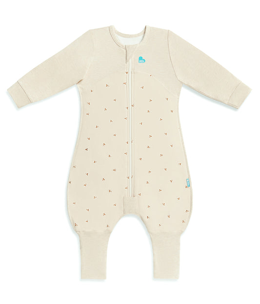 Sleep Suit Long Sleeve 1.5 TOG Cotton Oatmeal Twigs