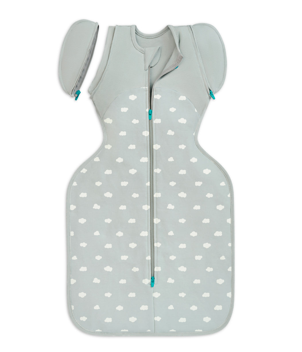 Swaddle Up™ Übergangspucksack 1.5 TOG Baumwolle Helles Oliv Mini-Wolke