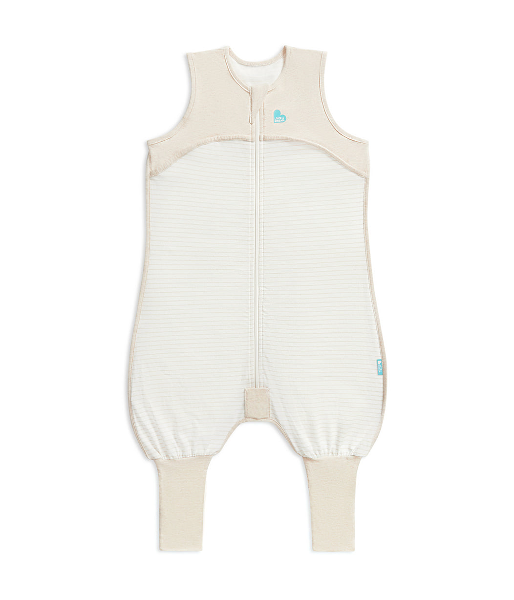 Pelele de dormir sin mangas 0.2 TOG algodón beige Rayas marineras
