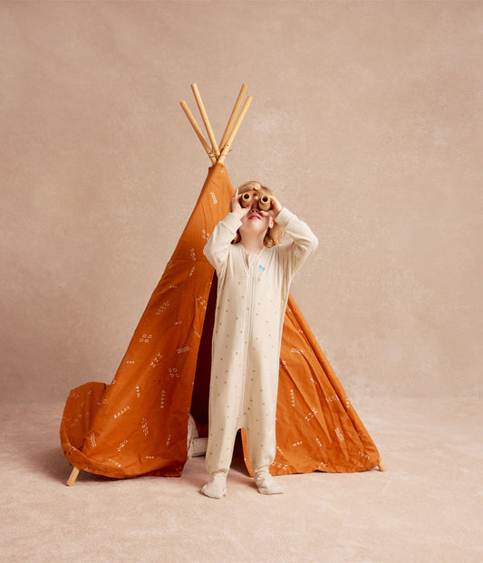 Sleep Suit Bundle | 1.5 | 2.5 TOG | Oatmeal Twigs | Plum Quilted Star