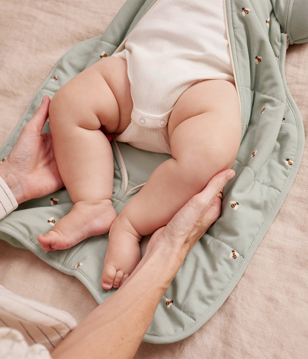 Saco de Transición Swaddle Up™ 2.5 TOG Algodón Olive Bees