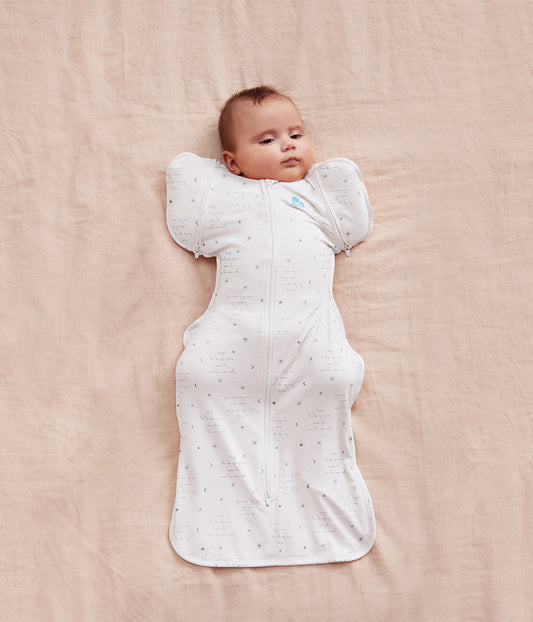 Swaddle Up™ Übergangspucksack 0.2 TOG Baumwolle Weiß Du Bist Mein