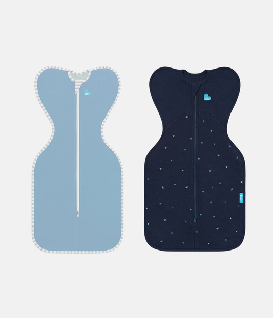 Pack de nacimiento Swaddle Up™ | 1,0 | 1,5 TOG | Azul | Azul marino Estrella brillante bordada