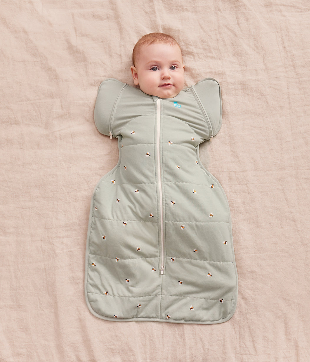 Saco de Transición Swaddle Up™ 2.5 TOG Algodón Olive Bees