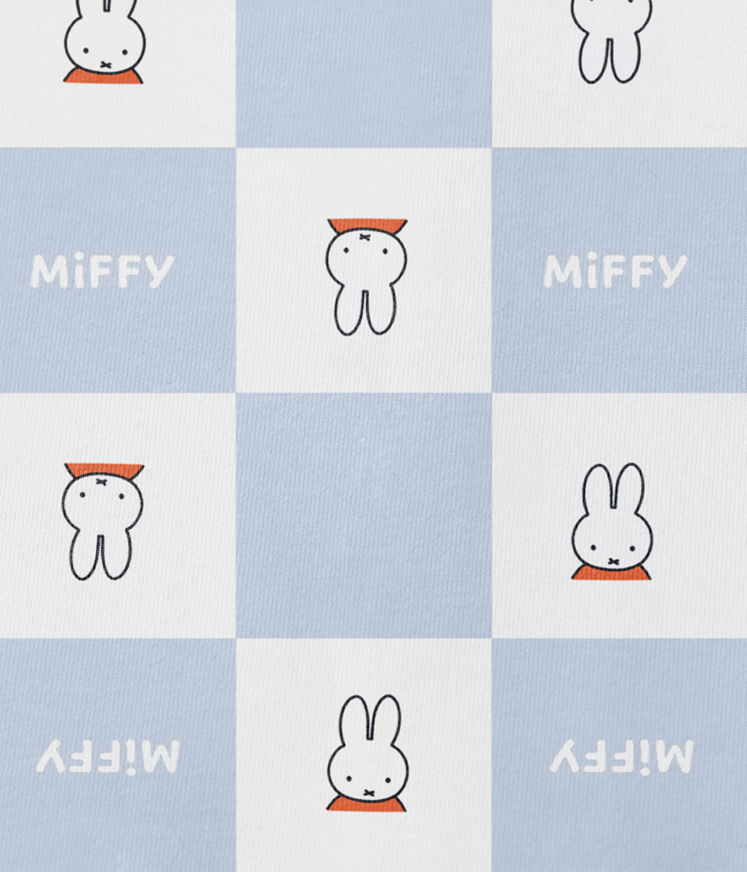 Kinder Langarm Pyjama-Set Viskose aus Bambus Blau Miffy Karomuster