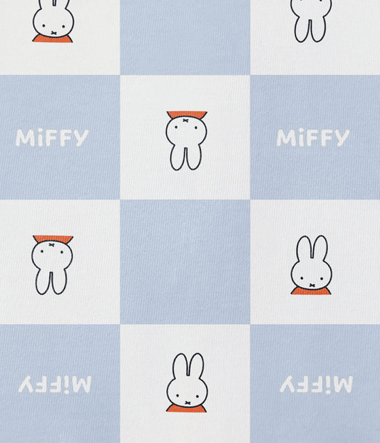 Kinder Langarm Pyjama-Set Viskose aus Bambus Blau Miffy Karomuster